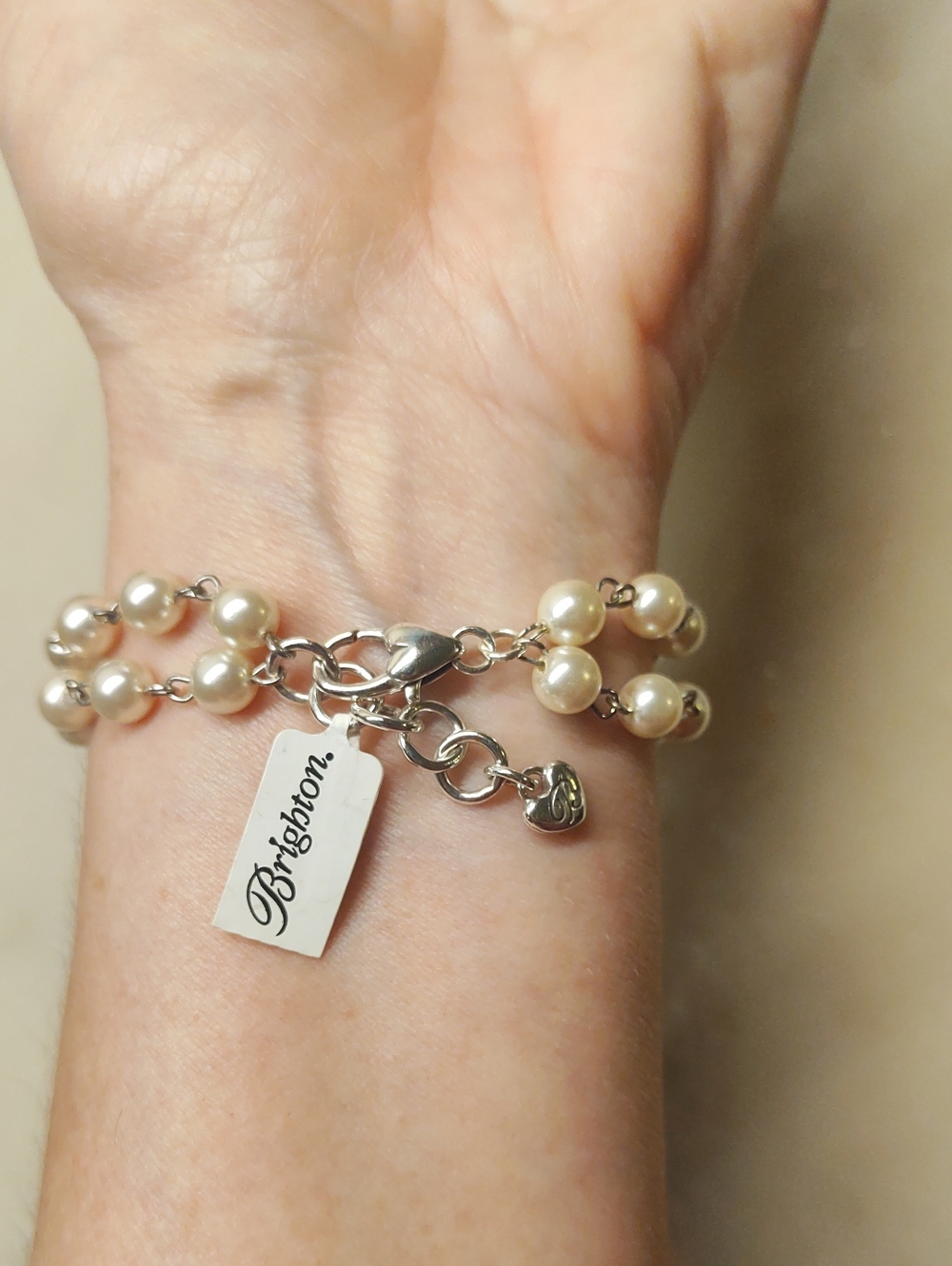 NEW! Brighton Victoria Charm Bracelet Silver/Pearls With Charm Loop JF6040 - Picture 8 of 15